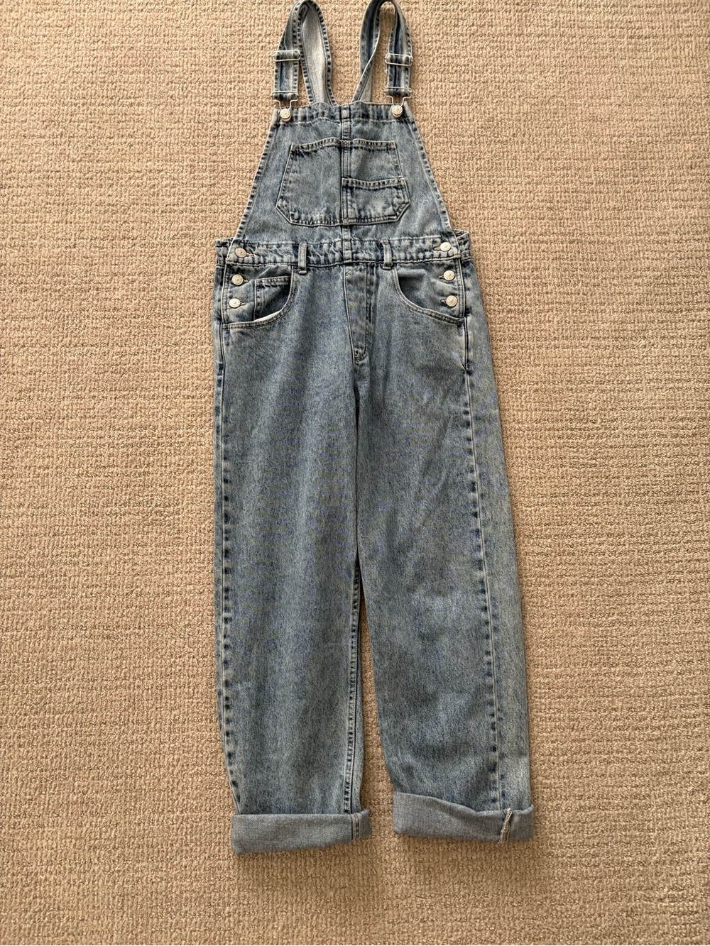 We The Free The Free Ziggy Denim Overalls Blue Denim Overalls Size XS Like New